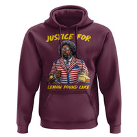 Justice for Lemon Pound Cake Funny Viral Meme Hoodie Edgy Hip Hop Humor Parody Gift for Rap Fans