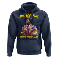 Justice for Lemon Pound Cake Funny Viral Meme Hoodie Edgy Hip Hop Humor Parody Gift for Rap Fans