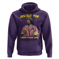 Justice for Lemon Pound Cake Funny Viral Meme Hoodie Edgy Hip Hop Humor Parody Gift for Rap Fans