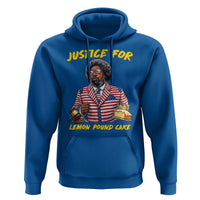Justice for Lemon Pound Cake Funny Viral Meme Hoodie Edgy Hip Hop Humor Parody Gift for Rap Fans