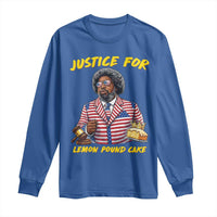Justice for Lemon Pound Cake Funny Viral Meme Long Sleeve Shirt Edgy Hip Hop Humor Parody Gift for Rap Fans