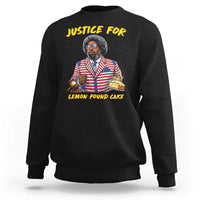 Justice for Lemon Pound Cake Funny Viral Meme Sweatshirt Edgy Hip Hop Humor Parody Gift for Rap Fans