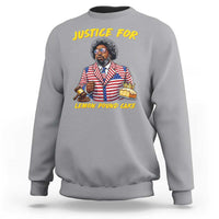 Justice for Lemon Pound Cake Funny Viral Meme Sweatshirt Edgy Hip Hop Humor Parody Gift for Rap Fans