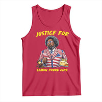 Justice for Lemon Pound Cake Funny Viral Meme Tank Top Edgy Hip Hop Humor Parody Gift for Rap Fans