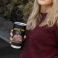 Justice for Lemon Pound Cake Funny Viral Meme Tumbler Cup Edgy Hip Hop Humor Parody Gift for Rap Fans