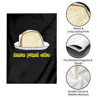 Lemon Pound Cake Funny Meme Garden Flag Viral Edgy Hip Hop Humor Parody Gift for Rap Fans