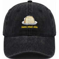 Lemon Pound Cake Funny Meme Washed Cotton Baseball Cap Viral Edgy Hip Hop Humor Parody Gift for Rap Fans