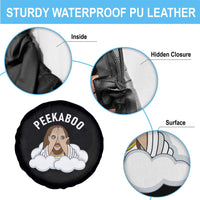 Peekaboo Jesus Funny Christian Spare Tire Cover Faith Humor Savior in Clouds Religious Meme