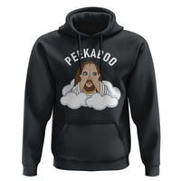 Peekaboo Jesus Funny Christian Hoodie Faith Humor Savior in Clouds Religious Meme
