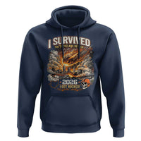 I Survived The Cleveland Meteor 2026 Hoodie Funny Ohio Apocalypse Meme Vintage Football Fan Humor