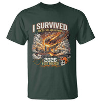 I Survived The Cleveland Meteor 2026 T Shirt Funny Ohio Apocalypse Meme Vintage Football Fan Humor