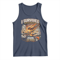 I Survived The Cleveland Meteor 2026 Tank Top Funny Ohio Apocalypse Meme Vintage Football Fan Humor