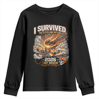I Survived The Cleveland Meteor 2026 Youth Sweatshirt Funny Ohio Apocalypse Meme Vintage Football Fan Humor