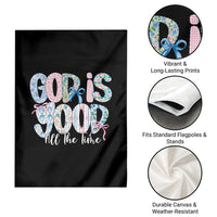 God Is Good All The Time Coquette Christian Faith Garden Flag Floral Patchwork Aesthetic Bow Cute Religious Gift