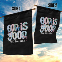 God Is Good All The Time Coquette Christian Faith Garden Flag Floral Patchwork Aesthetic Bow Cute Religious Gift