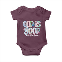 God Is Good All The Time Coquette Christian Faith Baby Onesie Floral Patchwork Aesthetic Bow Cute Religious Gift