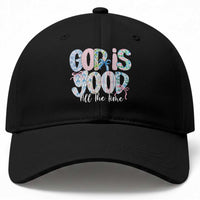 God Is Good All The Time Coquette Christian Faith Baseball Cap Floral Patchwork Aesthetic Bow Cute Religious Gift