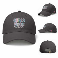 God Is Good All The Time Coquette Christian Faith Baseball Cap Floral Patchwork Aesthetic Bow Cute Religious Gift