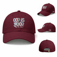 God Is Good All The Time Coquette Christian Faith Baseball Cap Floral Patchwork Aesthetic Bow Cute Religious Gift