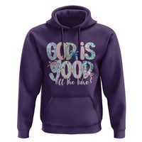 God Is Good All The Time Coquette Christian Faith Hoodie Floral Patchwork Aesthetic Bow Cute Religious Gift