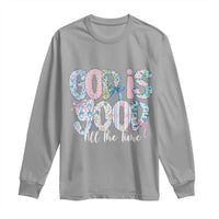 God Is Good All The Time Coquette Christian Faith Long Sleeve Shirt Floral Patchwork Aesthetic Bow Cute Religious Gift
