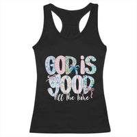 God Is Good All The Time Coquette Christian Faith Racerback Tank Top Floral Patchwork Aesthetic Bow Cute Religious Gift