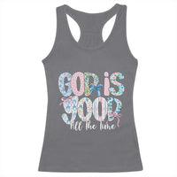 God Is Good All The Time Coquette Christian Faith Racerback Tank Top Floral Patchwork Aesthetic Bow Cute Religious Gift