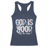 God Is Good All The Time Coquette Christian Faith Racerback Tank Top Floral Patchwork Aesthetic Bow Cute Religious Gift