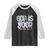 God Is Good All The Time Coquette Christian Faith Raglan Shirt Floral Patchwork Aesthetic Bow Cute Religious Gift