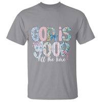 God Is Good All The Time Coquette Christian Faith T Shirt Floral Patchwork Aesthetic Bow Cute Religious Gift