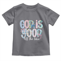 God Is Good All The Time Coquette Christian Faith Toddler T Shirt Floral Patchwork Aesthetic Bow Cute Religious Gift