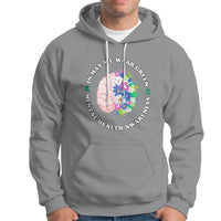 Mental Health Matters Hoodie Mental Health Matters In May We Wear Green Mental Health Awareness Floral Human Brain With Flowers - Wonder Print Shop