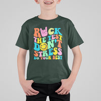 Funny Teacher T Shirt For Kid Teachers Rock The Test Don't Stress Just Do Your Best Funny Testing Day - Wonder Print Shop