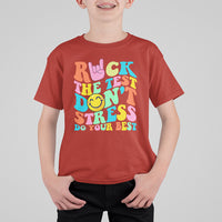 Funny Teacher T Shirt For Kid Teachers Rock The Test Don't Stress Just Do Your Best Funny Testing Day - Wonder Print Shop