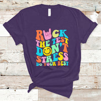 Funny Teacher T Shirt Teachers Rock The Test Don't Stress Just Do Your Best Funny Testing Day - Wonder Print Shop