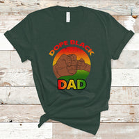 Black Dad T Shirt Vintage Dope Black Dad Father's Day Gift for Proud Black Father Afro Melanin Mens - Wonder Print Shop