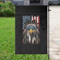Native American Eagle Garden Flag Feathers US Flag 4th of July Patriotic