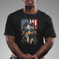 Native Patriot Eagle American Flag 4th of July Patriotic T Shirt - Wonder Print Shop