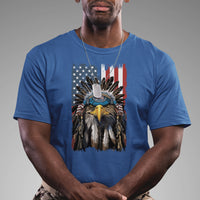Native Patriot Eagle American Flag 4th of July Patriotic T Shirt - Wonder Print Shop