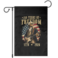 250 Years of Freedom George Washington Rock Star Garden Flag Funny Electric Guitar Player Vintage American Flag 1776 to 2026 Semiquincentennial