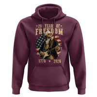 250 Years of Freedom George Washington Rock Star Hoodie Funny Electric Guitar Player Vintage American Flag 1776 to 2026 Semiquincentennial