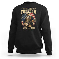 250 Years of Freedom George Washington Rock Star Sweatshirt Funny Electric Guitar Player Vintage American Flag 1776 to 2026 Semiquincentennial