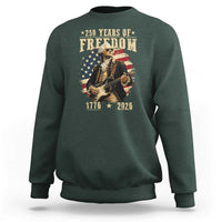 250 Years of Freedom George Washington Rock Star Sweatshirt Funny Electric Guitar Player Vintage American Flag 1776 to 2026 Semiquincentennial