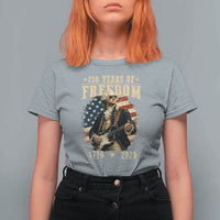 250 Years of Freedom George Washington Rock Star T Shirt For Women Funny Electric Guitar Player Vintage American Flag 1776 to 2026 Semiquincentennial