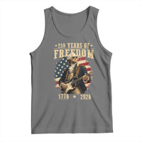 250 Years of Freedom George Washington Rock Star Tank Top Funny Electric Guitar Player Vintage American Flag 1776 to 2026 Semiquincentennial