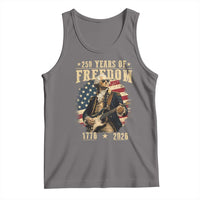 250 Years of Freedom George Washington Rock Star Tank Top Funny Electric Guitar Player Vintage American Flag 1776 to 2026 Semiquincentennial