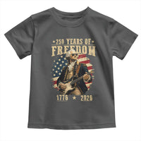 250 Years of Freedom George Washington Rock Star Toddler T Shirt Funny Electric Guitar Player Vintage American Flag 1776 to 2026 Semiquincentennial