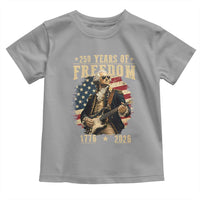 250 Years of Freedom George Washington Rock Star Toddler T Shirt Funny Electric Guitar Player Vintage American Flag 1776 to 2026 Semiquincentennial