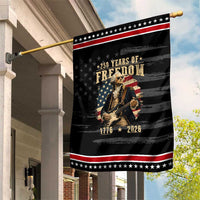 250 Years of Freedom George Washington Rock Star Patriotic Garden Flag Funny Electric Guitar Player Vintage American Flag 1776 to 2026 Semiquincentennial
