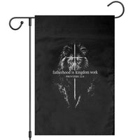 Christian Dad Lion of Judah Cross Spiritual Warrior Garden Flag Fatherhood Is Kingdom Work Proverbs 22:6 Religious Fathers Day
